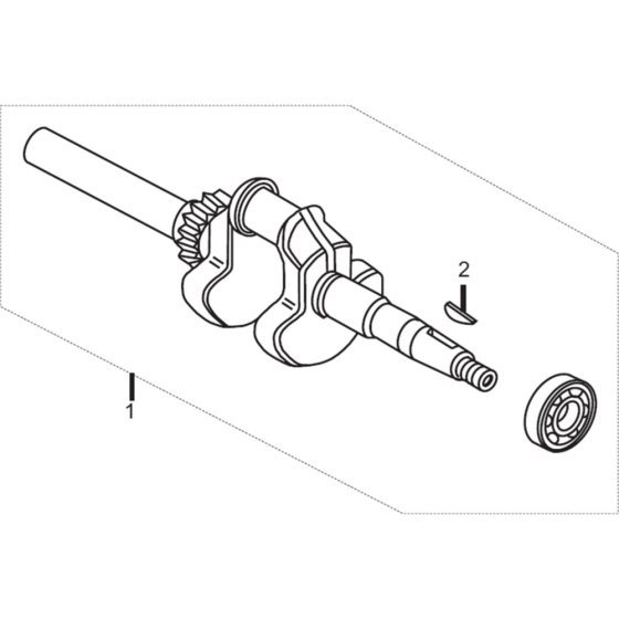 Crankshaft Assembly for Loncin LC152F D shaft (97cc, 1.8hp) Twin Series Engine