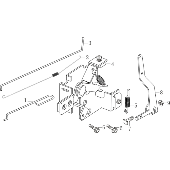 Control System Assembly for Loncin LC1P65FA (159cc, 4hp) V-Shaft Engine