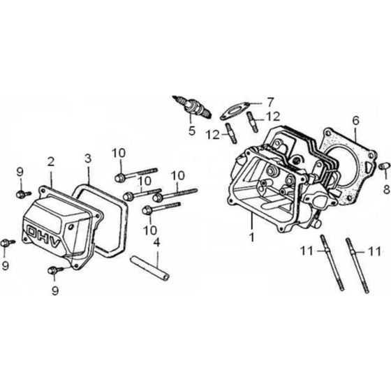 Cylinder Head Assembly for Loncin LC2500-F Generator