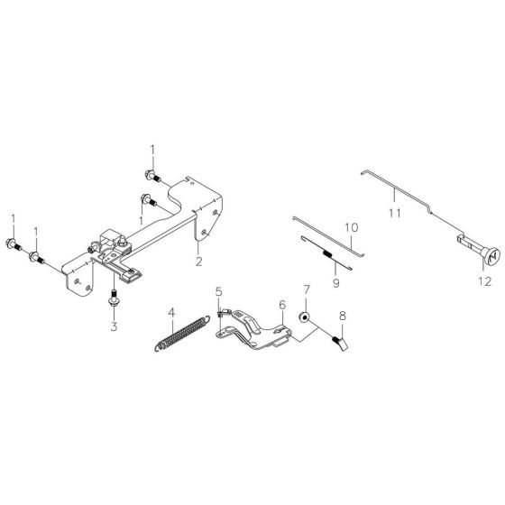 Control (Fixed) Assembly for Loncin LC2V80FD Engine
