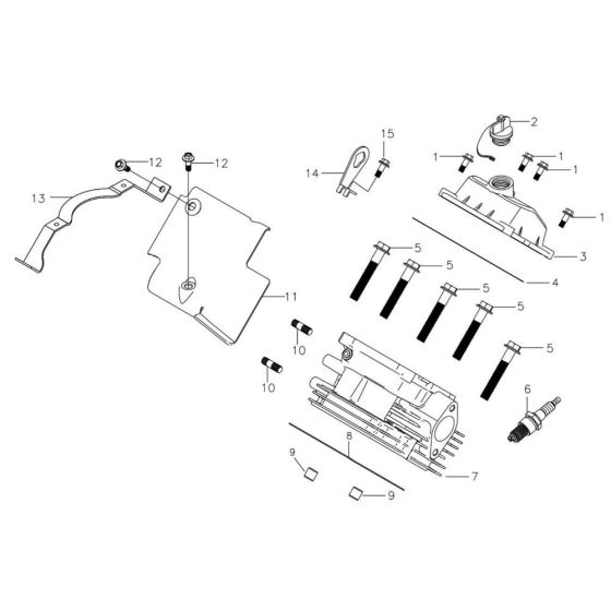 Cylinder Head (R/H) Assembly for Loncin LC2V80FD Engine