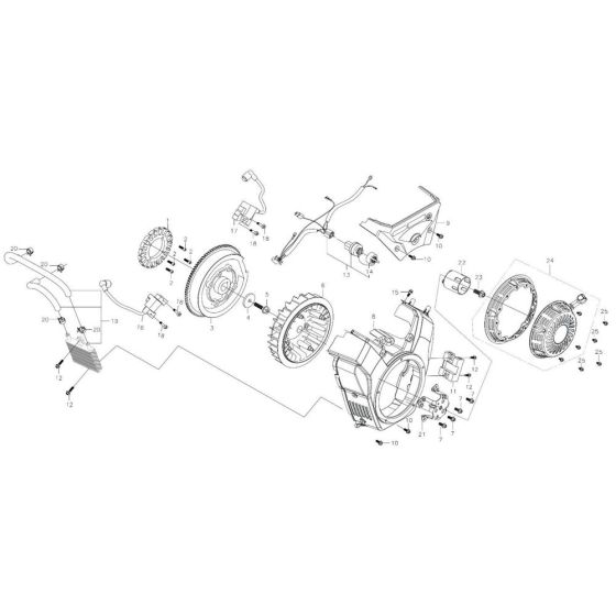 Flywheel Housing (Manual) Assembly for Loncin LC2V80FD Engine