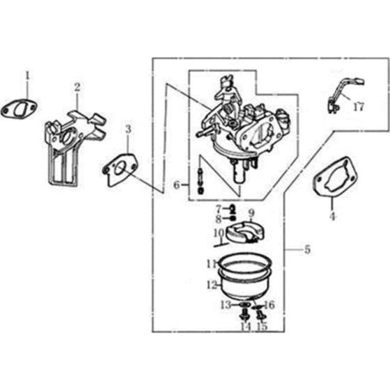 Carburettor Assembly for Loncin LC3000-F Generator