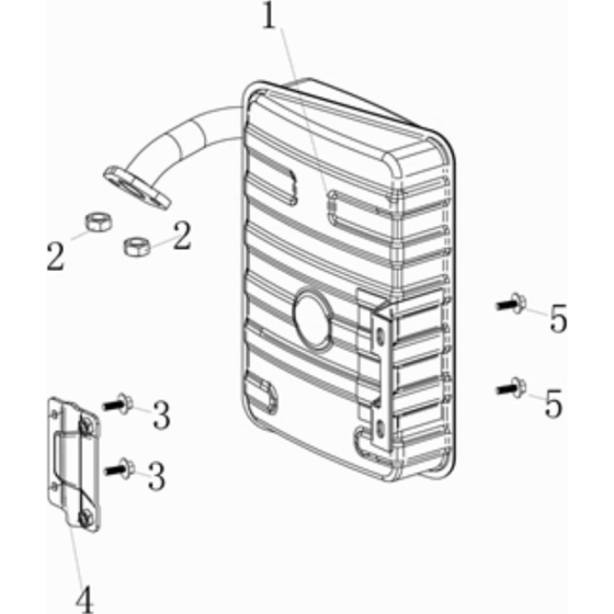 Muffler Assembly for Loncin LC3500i Generator