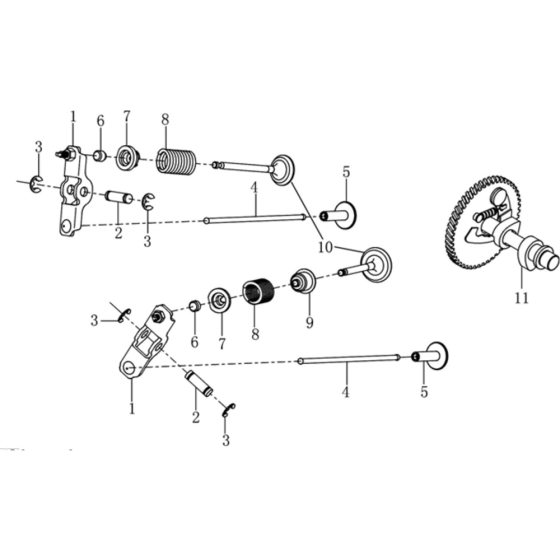 Rocker Camshaft Assembly for Loncin LC3500i Generator