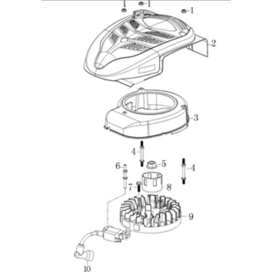 Starter Assembly for Loncin LC360 Tiller