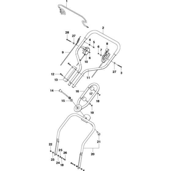 Handle Assembly for Husqvarna LC448 Se Consumer Lawn Mower