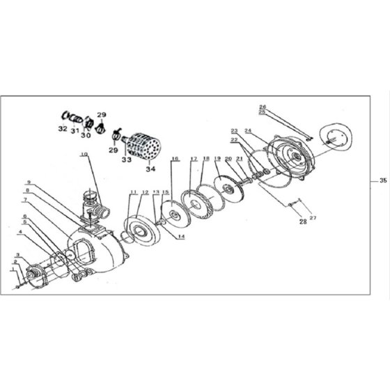 High Lift Pump Assembly for Loncin LC50ZB60-4.5Q - 2 Inch High Pressure Pump 