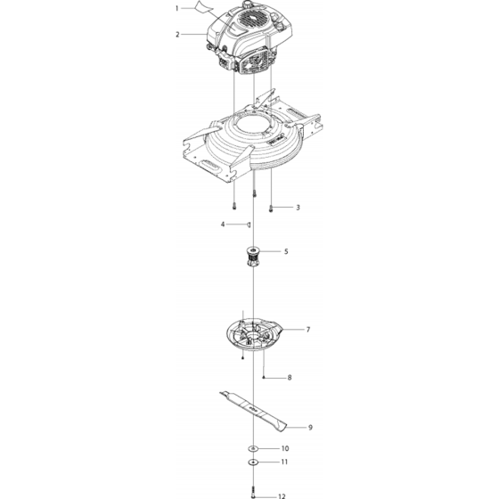 Engine Assembly for Husqvarna LC53 E Consumer Lawn Mower