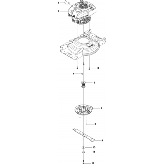 Engine Assembly for Husqvarna LC53 EE Consumer Lawn Mower