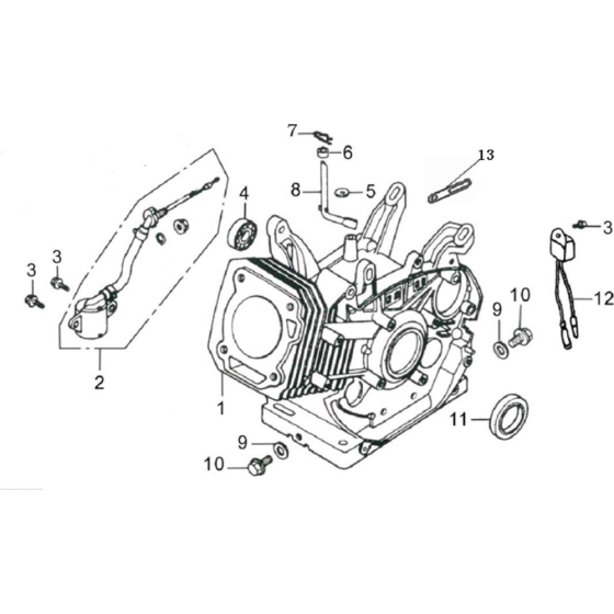 Crankcase Assembly for Loncin LC6500D-F Generator