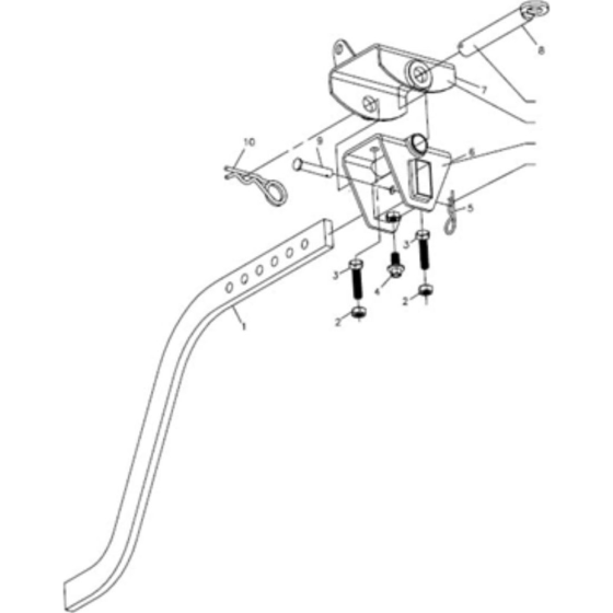 Damping Arm Assembly for Loncin LC750 Tiller