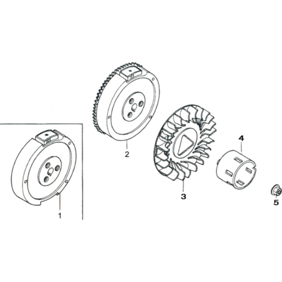 Flywheel Assembly for Loncin LC8000D-F Generator