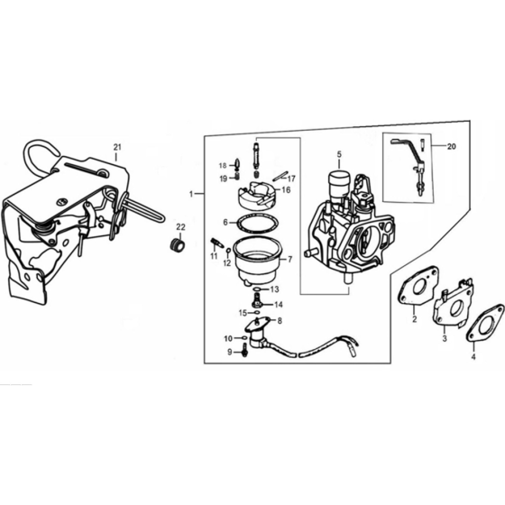 Carburettor Assembly for Loncin LC8000D-F Generator