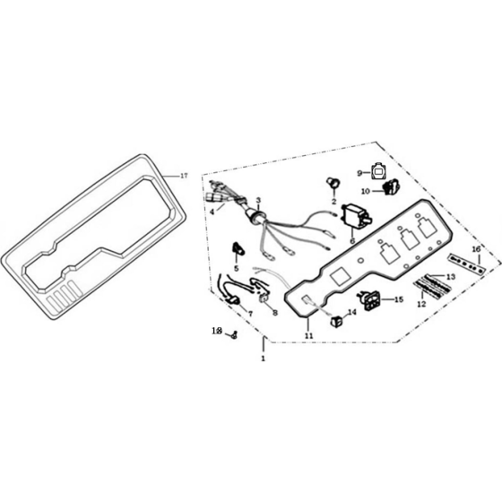 Control Panel Assembly for Loncin LC8000D-F Generator