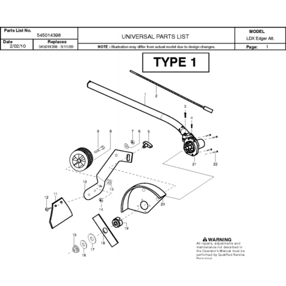 Attachments-2 Assembly for Husqvarna LDX EDGER ATTACHMENT Edger