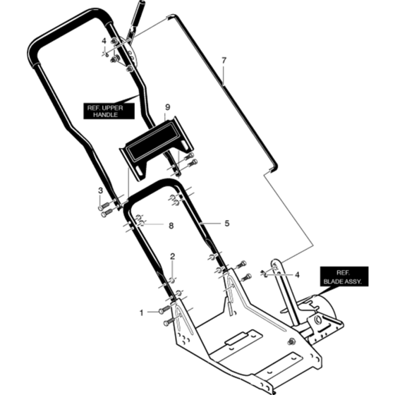 Handle & Controls-2 Assembly for Husqvarna LE389 Wheeled Edger