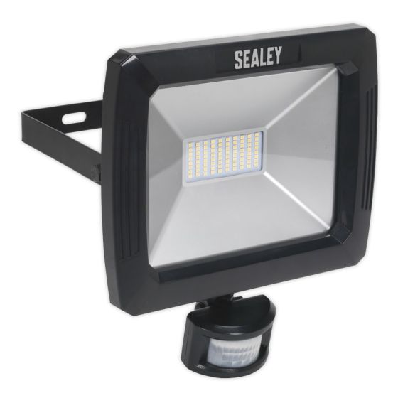 Floodlight with Wall Bracket & PIR Sensor 70W SMD LED 230V Sealey Part No. LED089