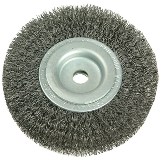 Wheel Brush D125mm x W29-31 x 40 Bore Set 2 Steel Wire 0.30 by Lessmann - 334.163