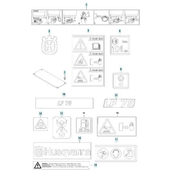 Husqvarna LF 75 L Decals