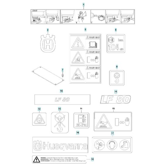 Husqvarna LF 80 L Decals