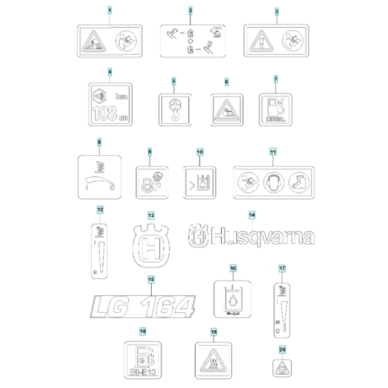 Decals for Husqvarna LG 164