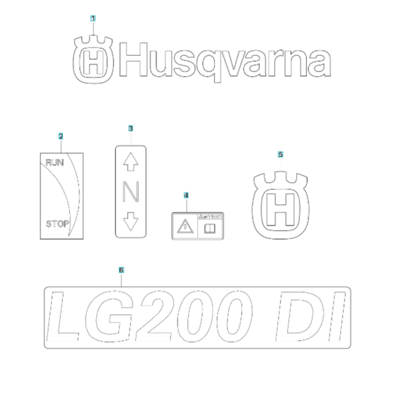 Decals for Husqvarna LG 200