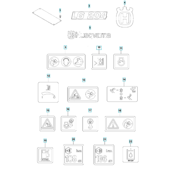 Decals for Husqvarna LG 204