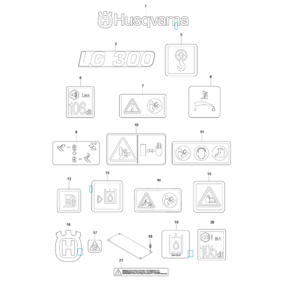 Decals for Husqvarna LG 300
