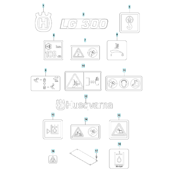 Decals for Husqvarna LG 300