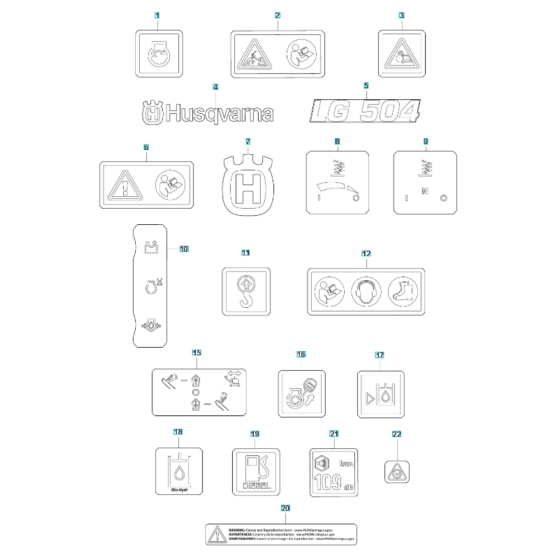 Decals for Husqvarna LG 504