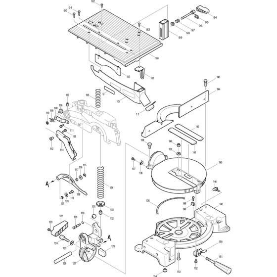 Stand Assembly for Makita LH1040 Mitre Saw