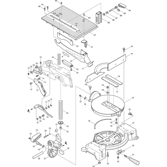 Stand Assembly for Makita LH1040F Mitre Saw