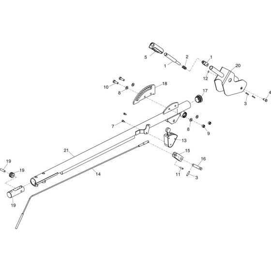 Handle Assembly - Quick Pitch for Belle Lightweight Pro / Pro Tilt Trowels