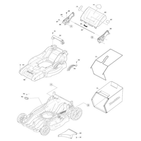 Deck Assembly for Makita LM002J