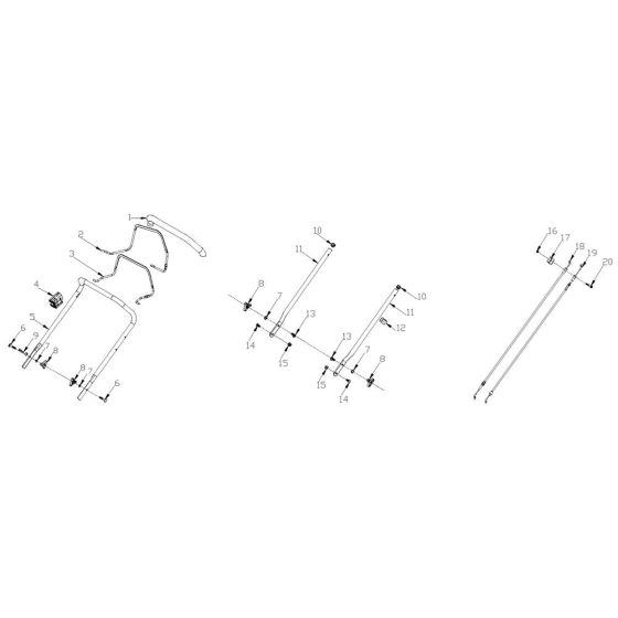 Handle Assembly for Harry Mower