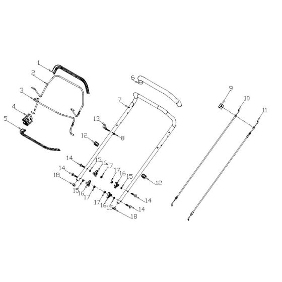 Handle Assembly for Harry Mower