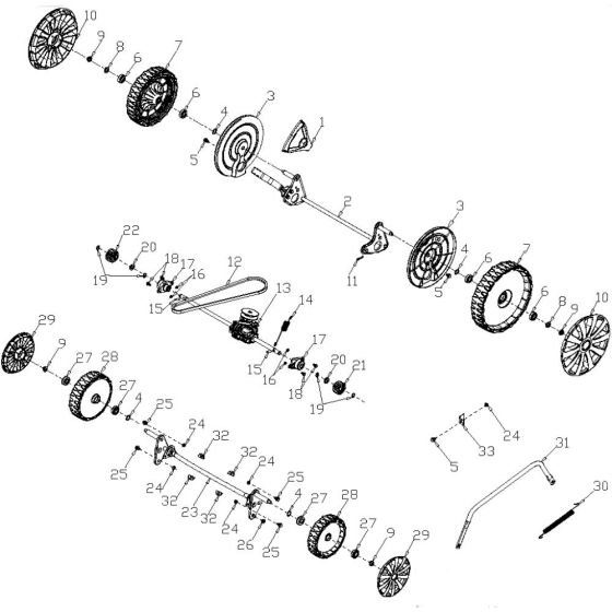 Drive Assembly for Harry Mower
