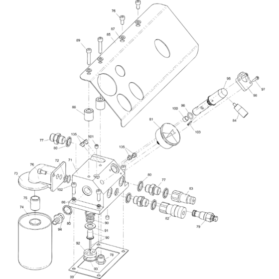 Valve Block Assy for Atlas Copco LP18-40E PAC/ LP18-30E PAC Power Packs (from s/n BGF000001 onwards)