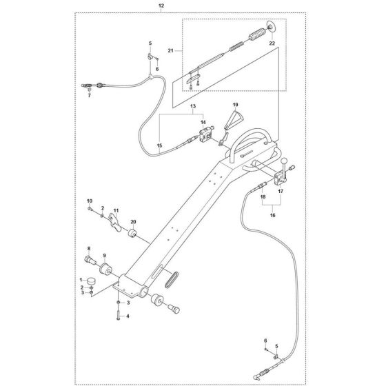 Handle Assembly for Husqvarna