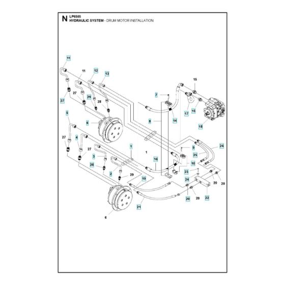 Drum Motor Hydraulic System