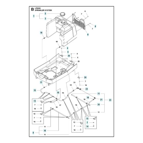 Sprinkler System for LP 6505 Roller