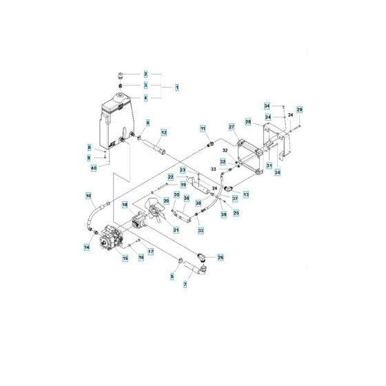 Oil Tank, Radiator, Pump Assembly