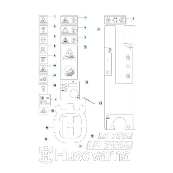 Husqvarna LP 7505 Decals
