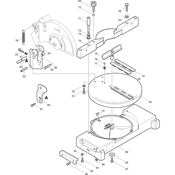 Stand Assembly for Makita LS0810 Mitre Saw