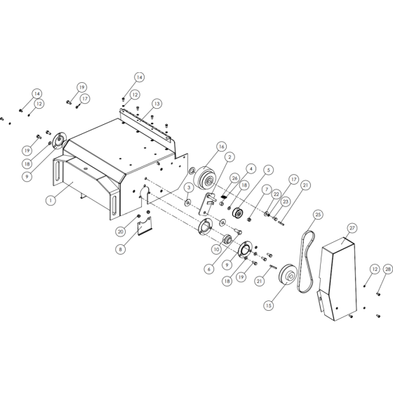 Drive System Assembly for Camon LS42 Lawn Scarifier