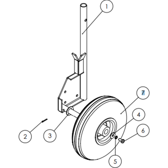 Rear Axle Assembly for Camon LS42 Lawn Scarifier