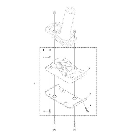 Foot 150mm for Husqvarna LT5005