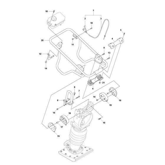 Handle for Husqvarna LT800