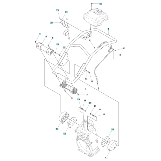 Handle Assembly for Husqvarna